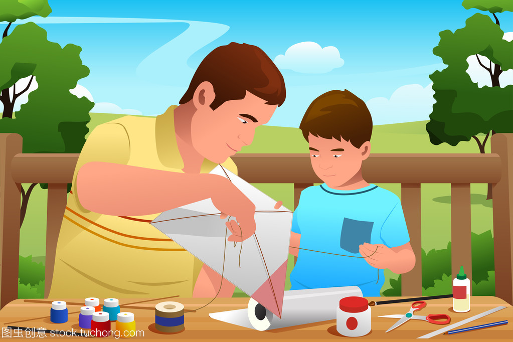 父與子的風(fēng)箏情 親手制作的樂(lè)趣與傳承